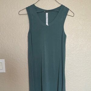 lululemon athletica sleeveless V-neck tank dress in deep teal